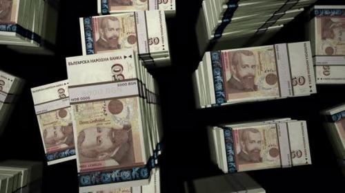 Videohive - Flight over the Bulgaria leva money banknote packs loop - 35613237 - 35613237