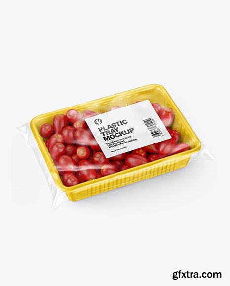 Plastic Tray with Tomatoes Mockup 46486
