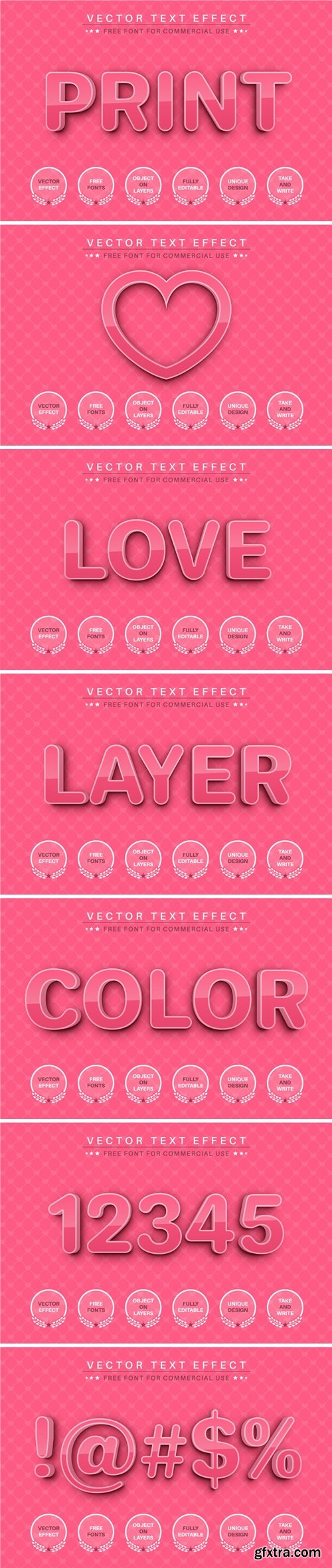 3D Pink - Editable Text Effect, Font Style