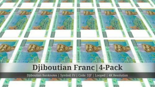 Videohive - Djiboutian Franc | Djibouti Currency - 4 Pack | 4K Resolution | Looped - 35658530 - 35658530