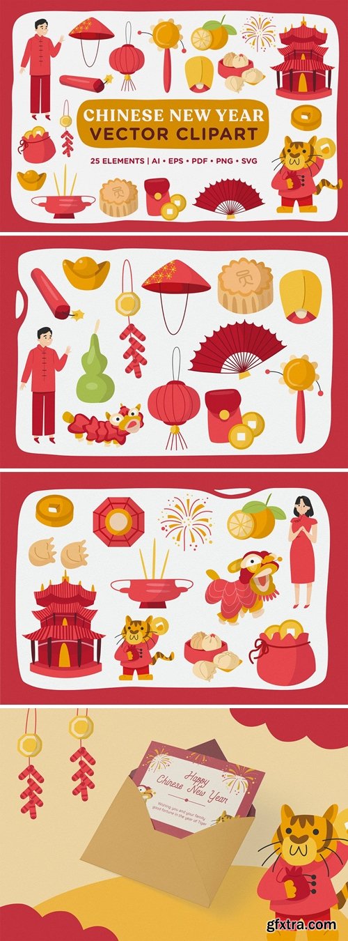 Chinese New Year Vector Clipart Pack