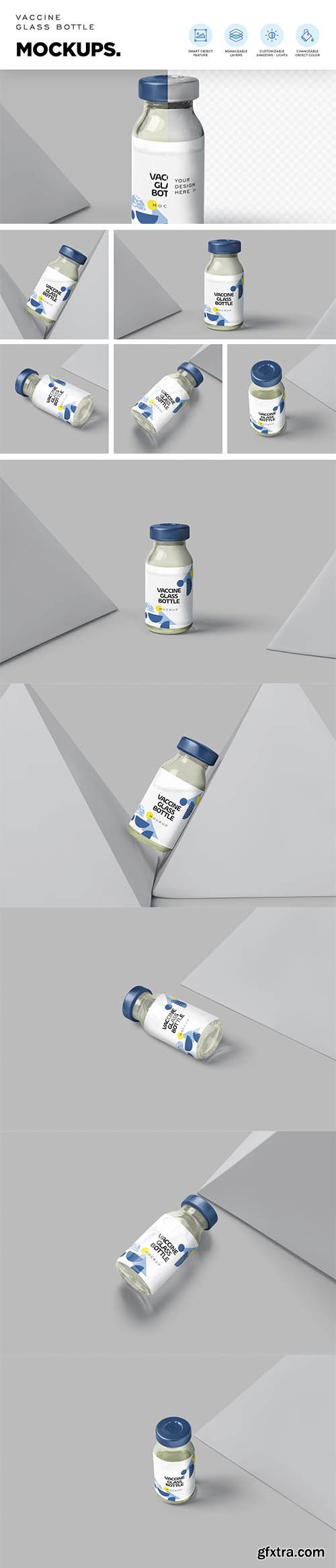 CreativeMarket - Vaccine Glass Bottle Mockups 6859741