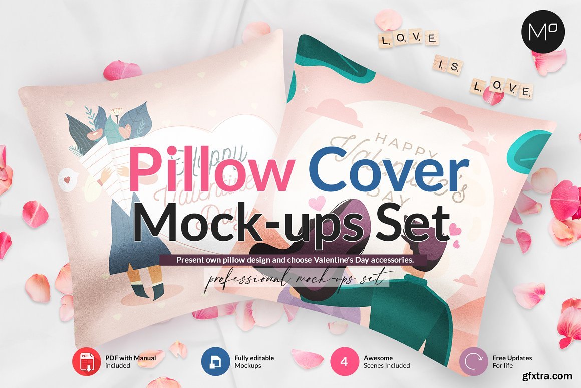 CreativeMarket Pillow Cover 4x Mockups 5890086 » GFxtra