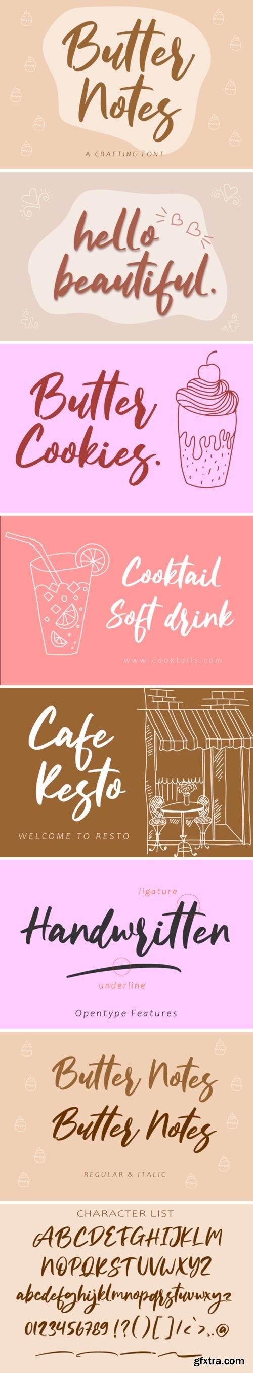 Butter Notes Font
