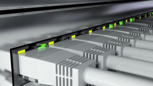 Videohive - Global Network Communication Technology with Network Switches in the Server Room - 35815182 - 35815182