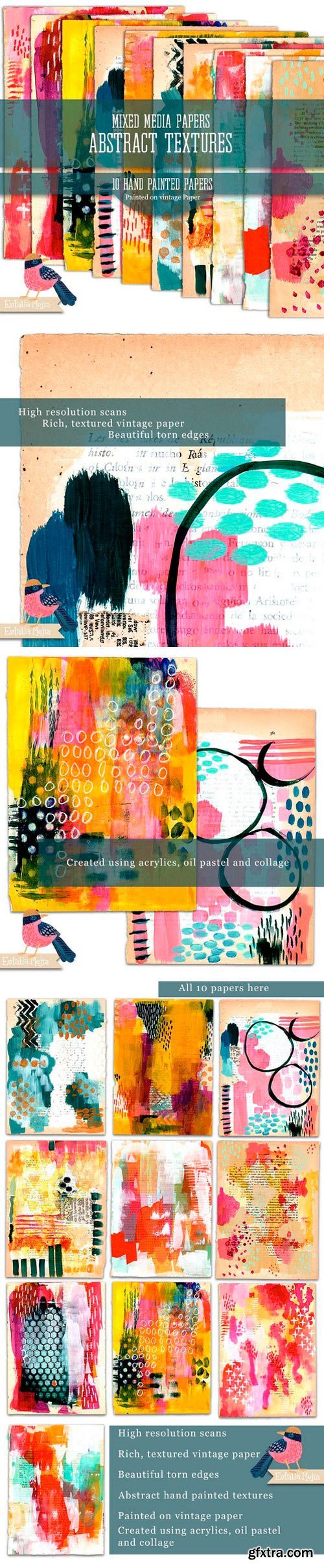 Mixed Media Papers Abstract Textures 2520121 » GFxtra