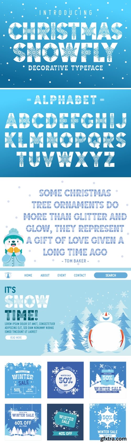 Christmas Snowfly Font