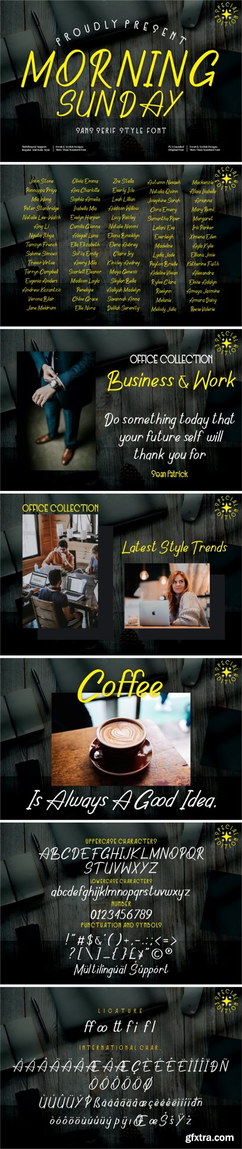 Morning Sunday Font