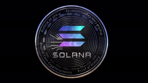 Videohive - Solana Cryptocurrency Coin Rotation Loop on Alpha 02 - 35797589 - 35797589