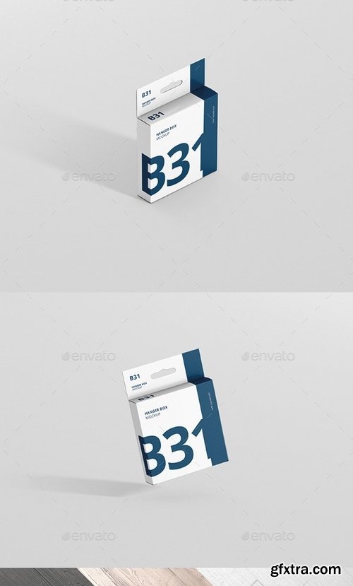 Box Mockup - Slim Square Size with Hanger 21255025