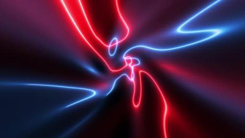 Videohive - Electricity Colorful Neon Abstract Fractal Background 4K - 35811048 - 35811048
