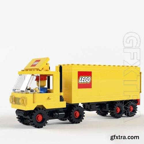 3D model of lego tractor 692