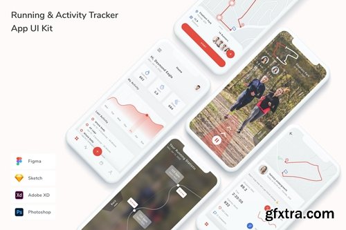 Running Activity Tracker App UI Kit GFxtra