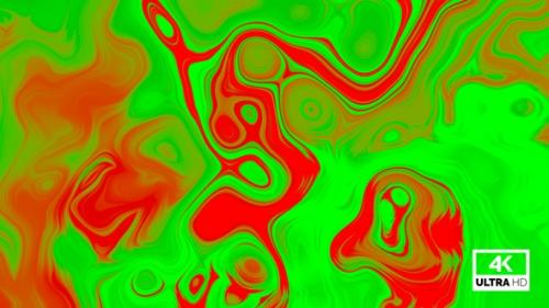 Videohive - Abstract Colorful Green And Red Marble Liquid Animated Background 4K Footage V4 - 35902836 - 35902836