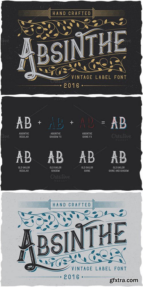 Absinthe label typeface