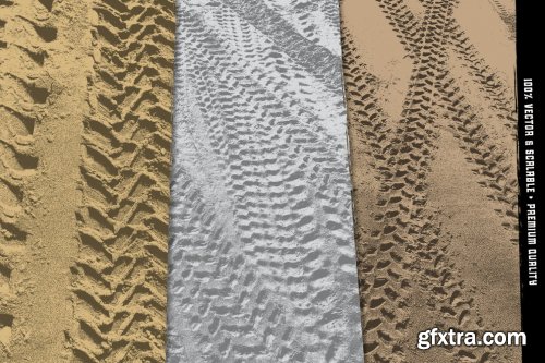 Tire Track Vector Background