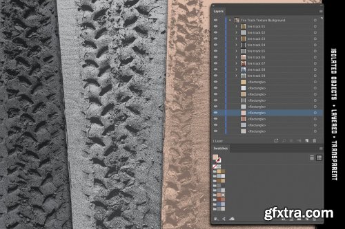 Tire Track Vector Background