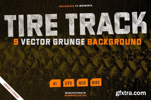 Tire Track Vector Background