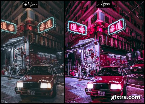 Cyberpunk - Photoshop Actions Lightroom Presets