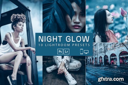 10 Night Glow Presets | Mobile & Desktop Lightroom