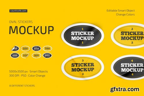 CreativeMarket - Stickers Mockup Bundle 6668574