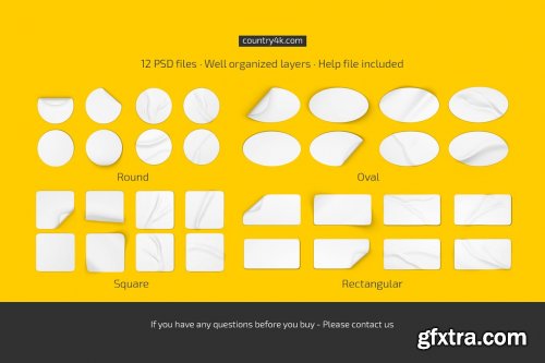 CreativeMarket - Stickers Mockup Bundle 6668574