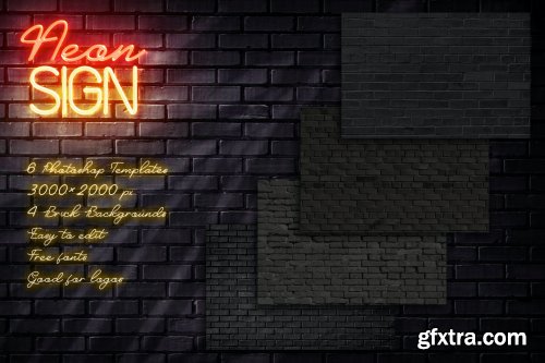 Neon Lights Photoshop Templates