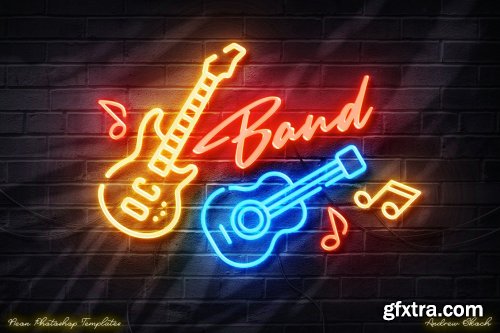 Neon Lights Photoshop Templates