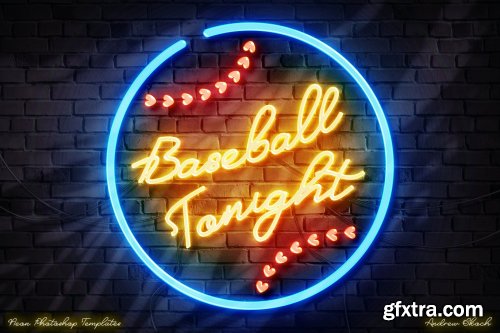 Neon Lights Photoshop Templates