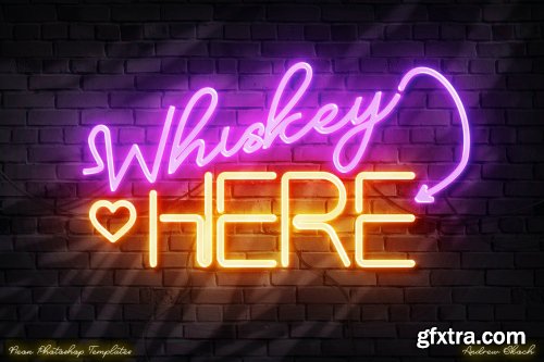 Neon Lights Photoshop Templates