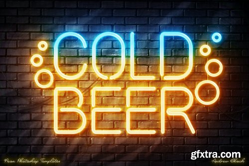 Neon Lights Photoshop Templates