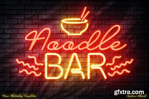 Neon Lights Photoshop Templates
