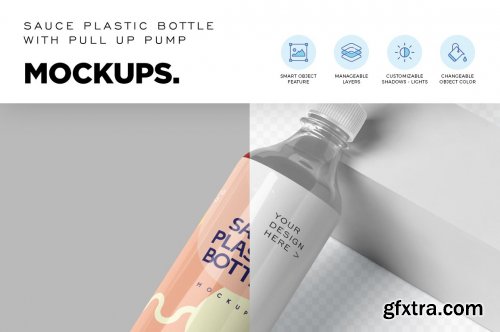 CreativeMarket - Sriracha Plastic Bottle Mockups 6815573