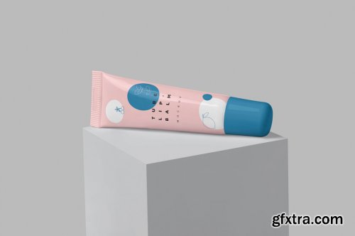 CreativeMarket - Lip Balm Soft Squeeze Tube Mockups 6830619