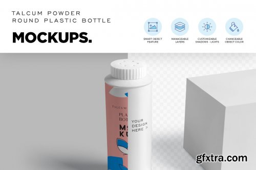 CreativeMarket - Powder Bottle Mockups 6832107