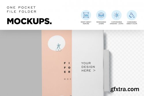 CreativeMarket - One Pocket Folder Mockups 6833642