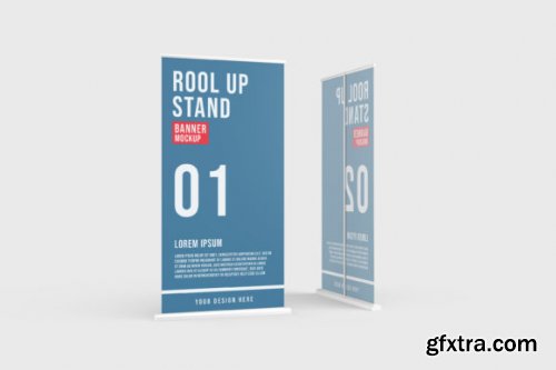 Rool Up Stand Mockup