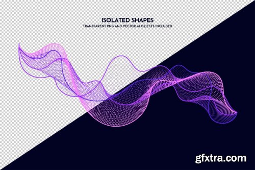 Digital Particle Waves Photoshop Brushes