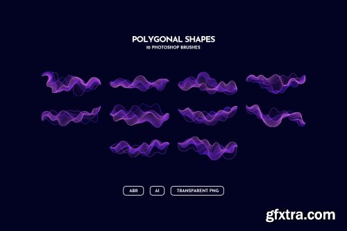 Digital Particle Waves Photoshop Brushes