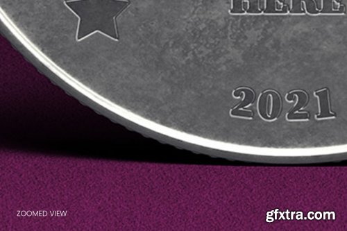 CreativeMarket - Gold and Silver Coin Mockups 5816380