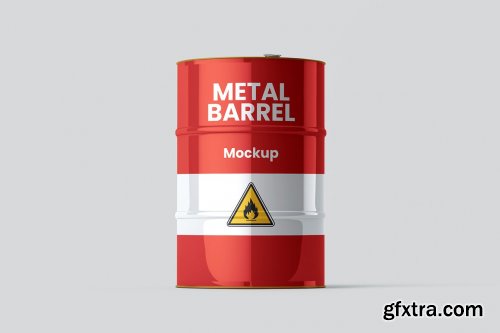 CreativeMarket - Metal Barrel Mockup - 8 views 6564800
