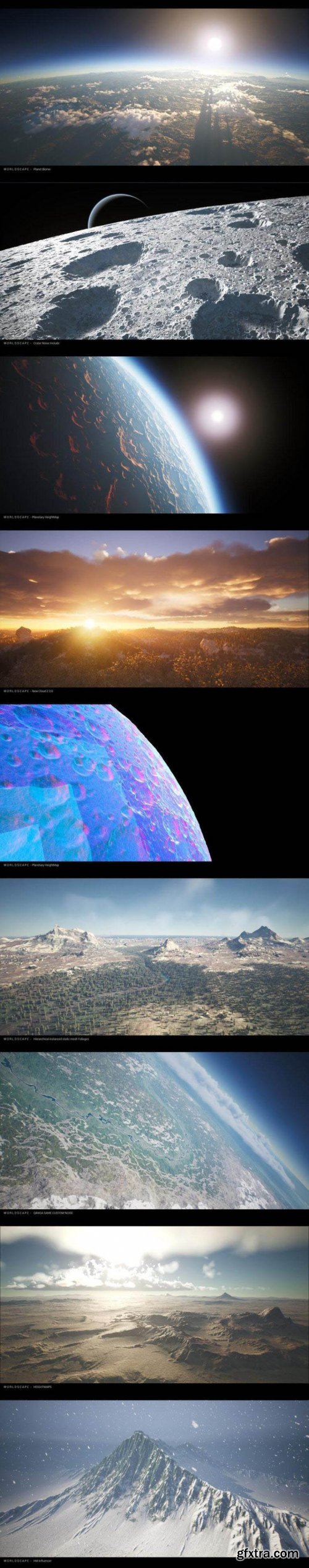 Unreal Engine – WorldScape Plugin – Make planets and infinite worlds