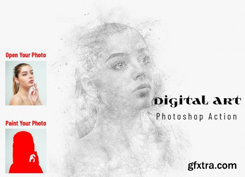 CreativeMarket - Digital Art Photoshop Action 6868065