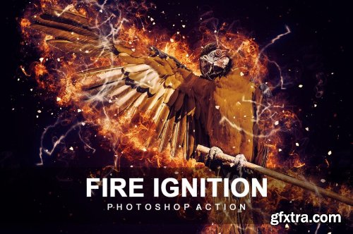 CreativeMarket - Fire Ignition Photoshop Action 6800279