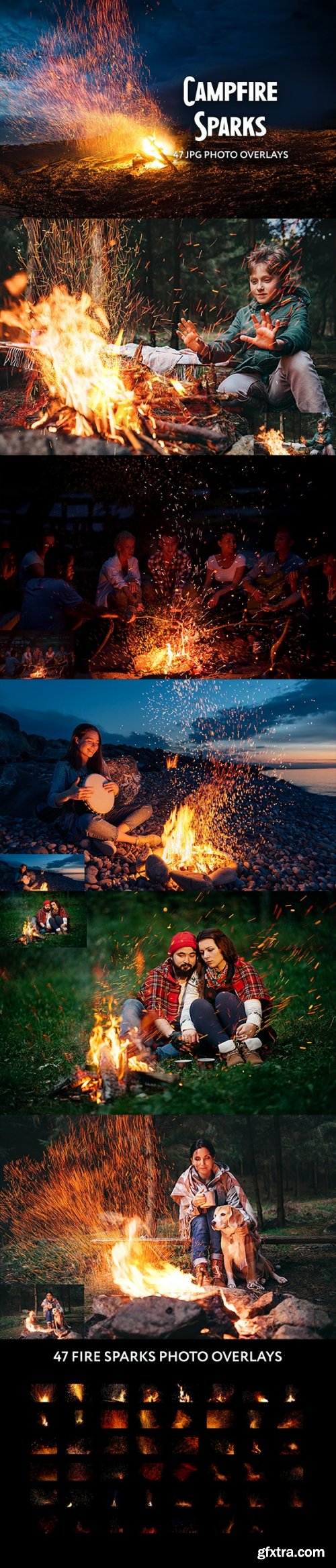 GraphicRiver - 47 Campfire Spark Photo Overlays 34818217