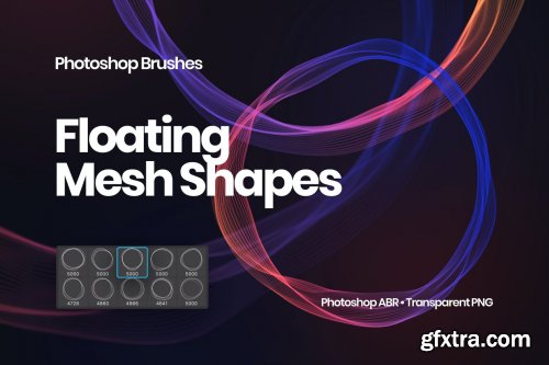 Floating Mesh Shapes Photoshop Brushes