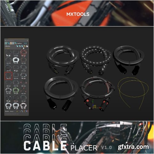 MXTools Cable Placer 1.1 for 3ds max