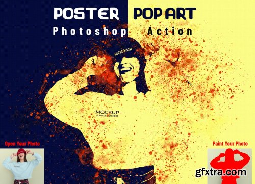 CreativeMarket - Poster Pop Art Photoshop Action 6889884