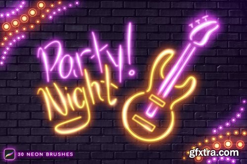 Neon Procreate Brushes