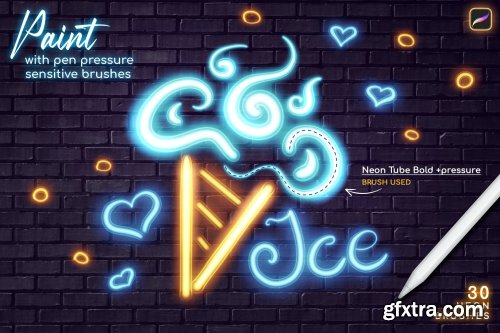 Neon Procreate Brushes